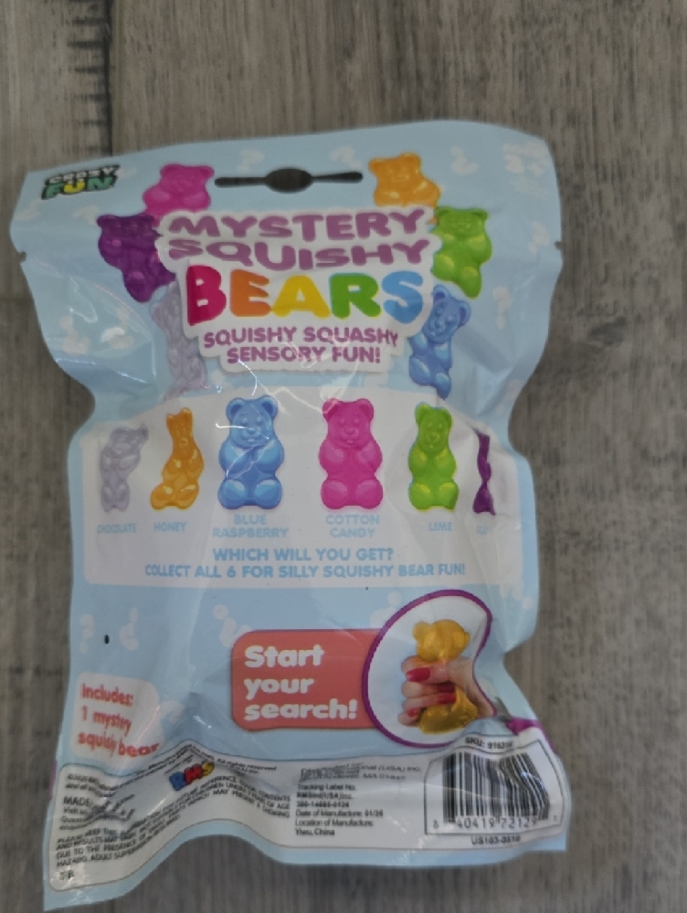 Mystery Squishy Bears - Blue Squishy Sensory Toy - Picture 2 of 2
